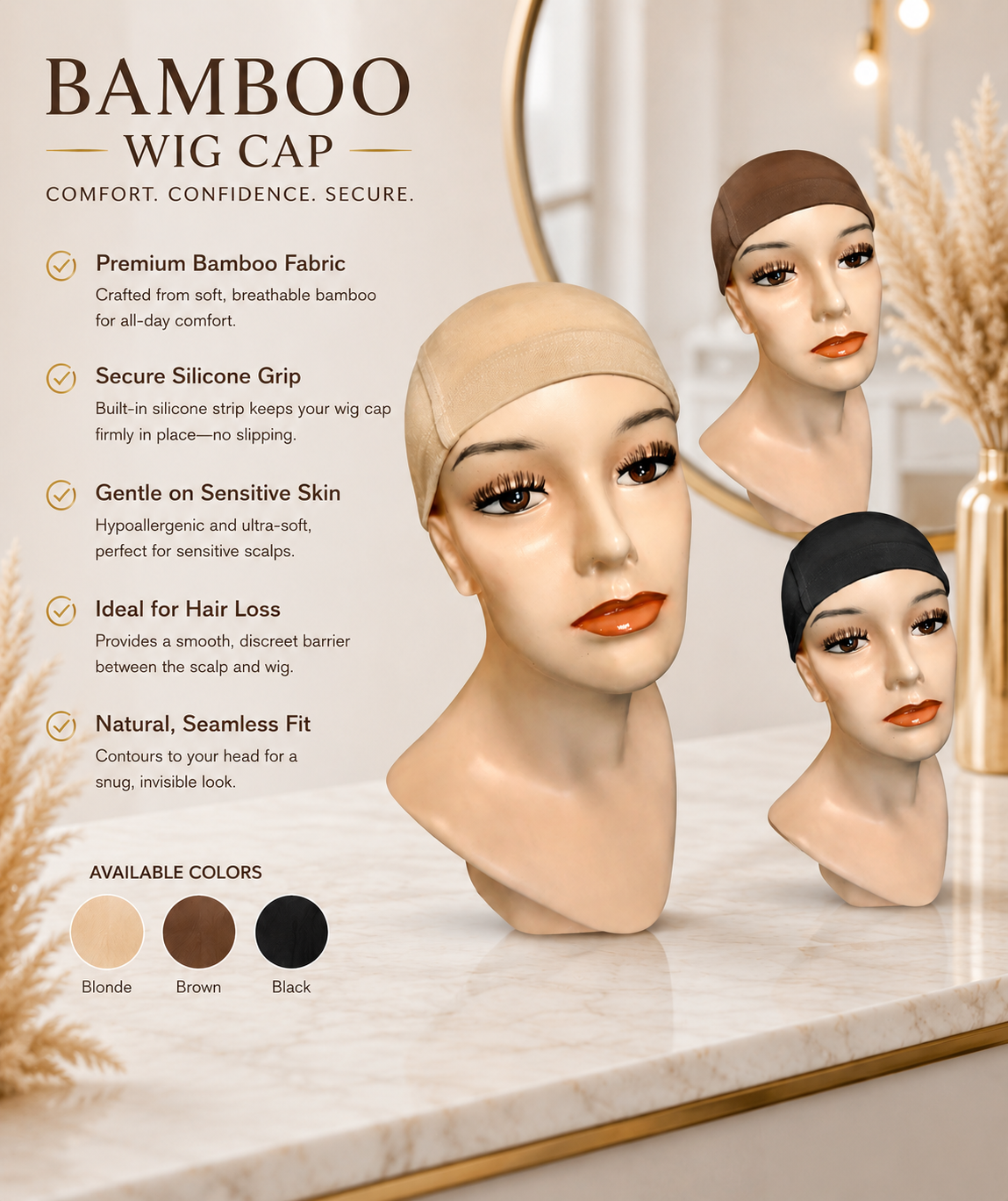 Bamboo Wig Cap