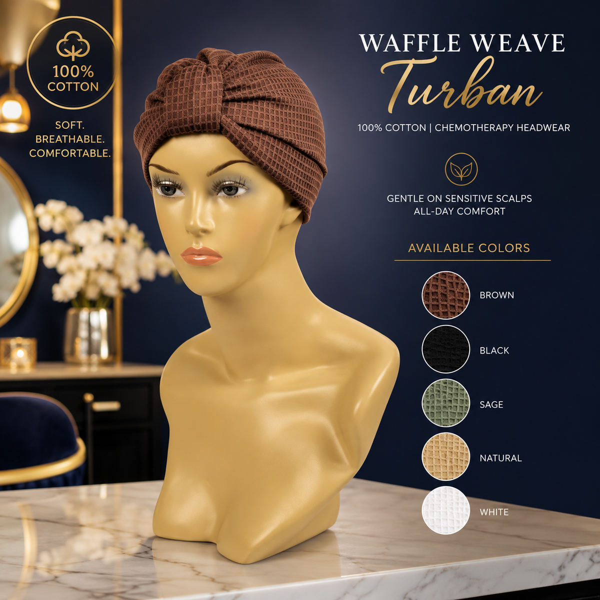 Waffle Weave Turban