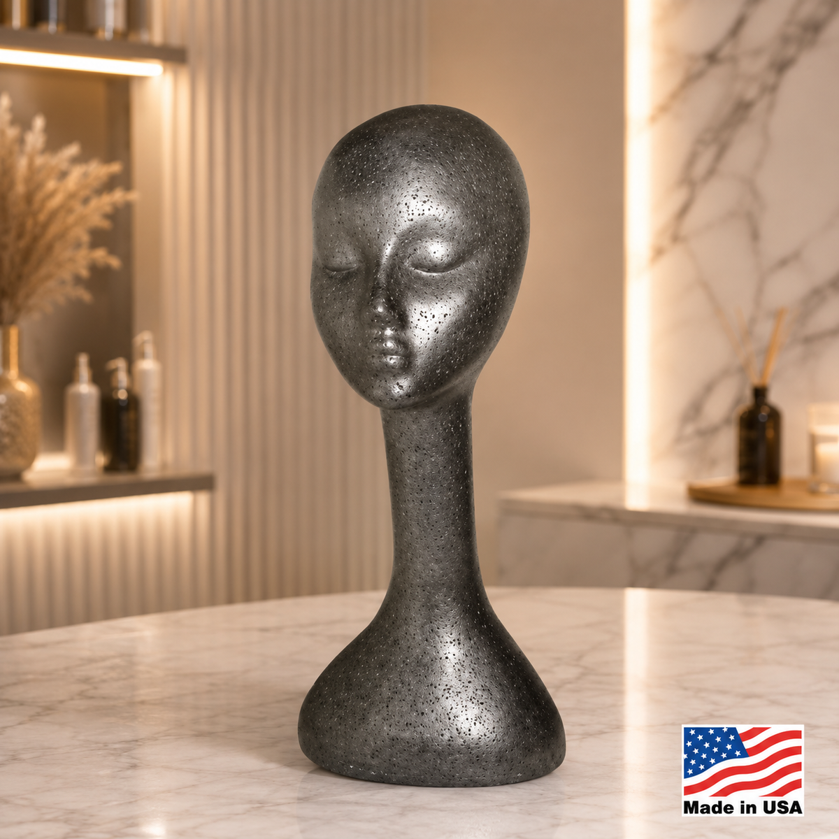 Long Neck Styro Manikin Graphite