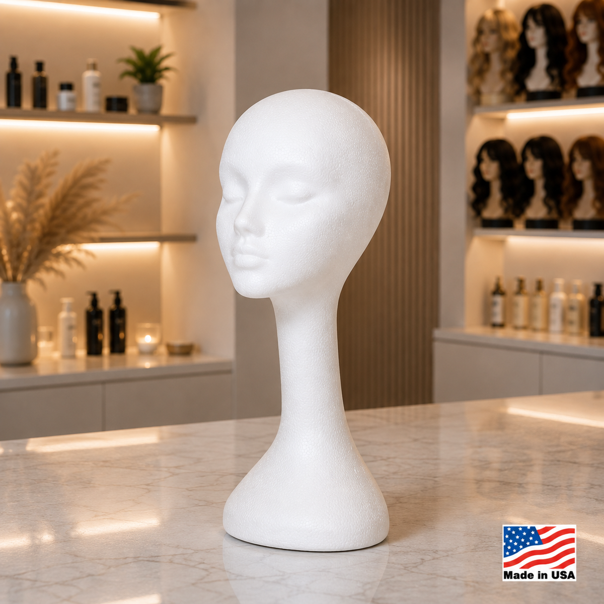 Long Neck Styro Manikin White