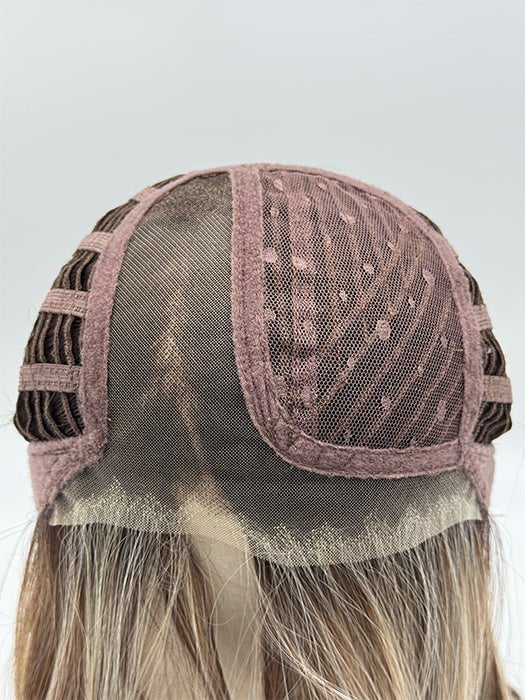 Glam Wavez by Rene of Paris - cap construction diagram, Lace Front Mono Part Wefted