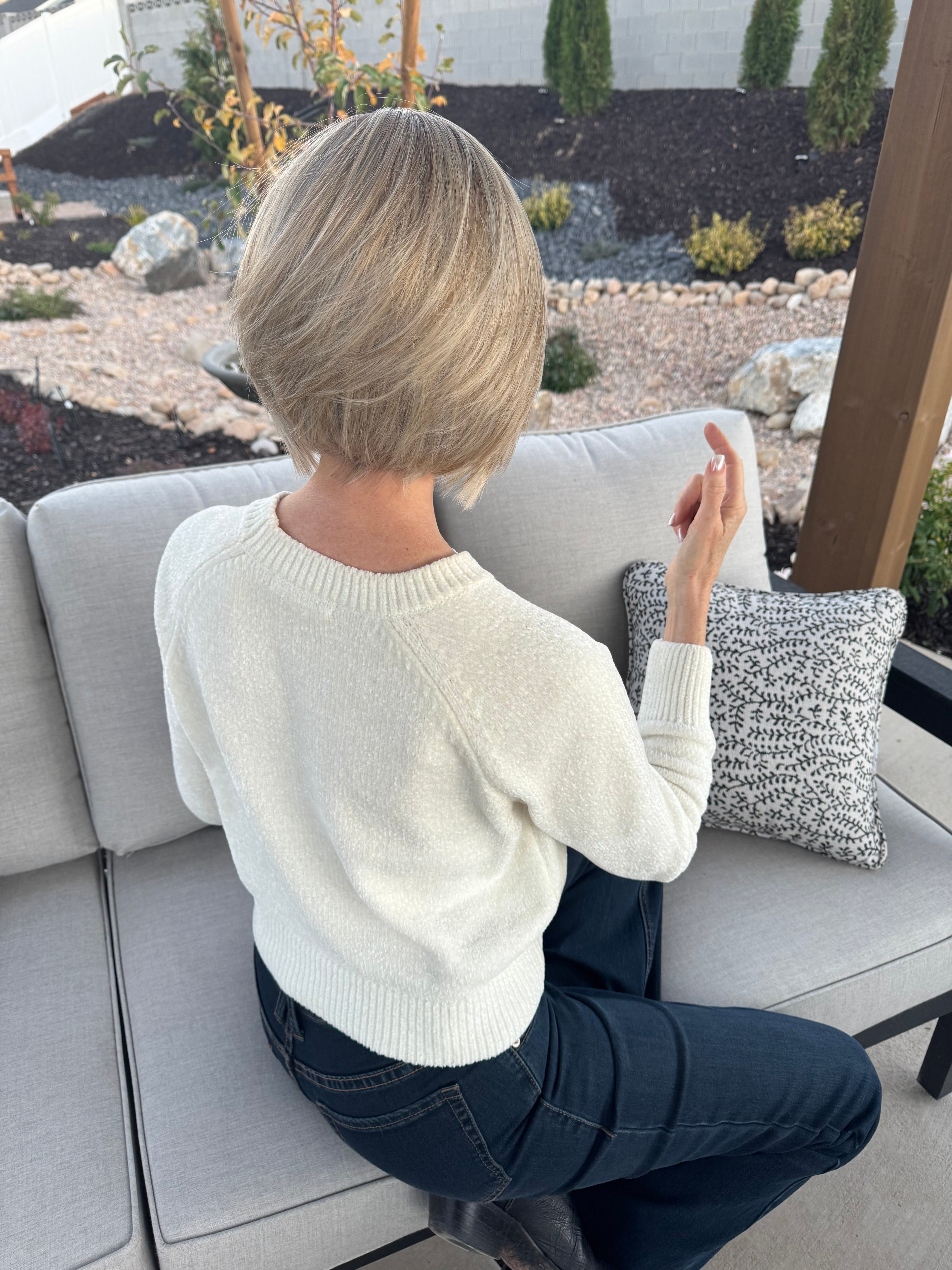 Claire Style #5003. Beautiful monofilament crown with Lace Front. Heat Friendly