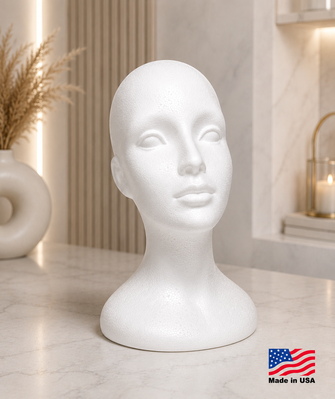Deluxe Styrofoam Mannequin Head