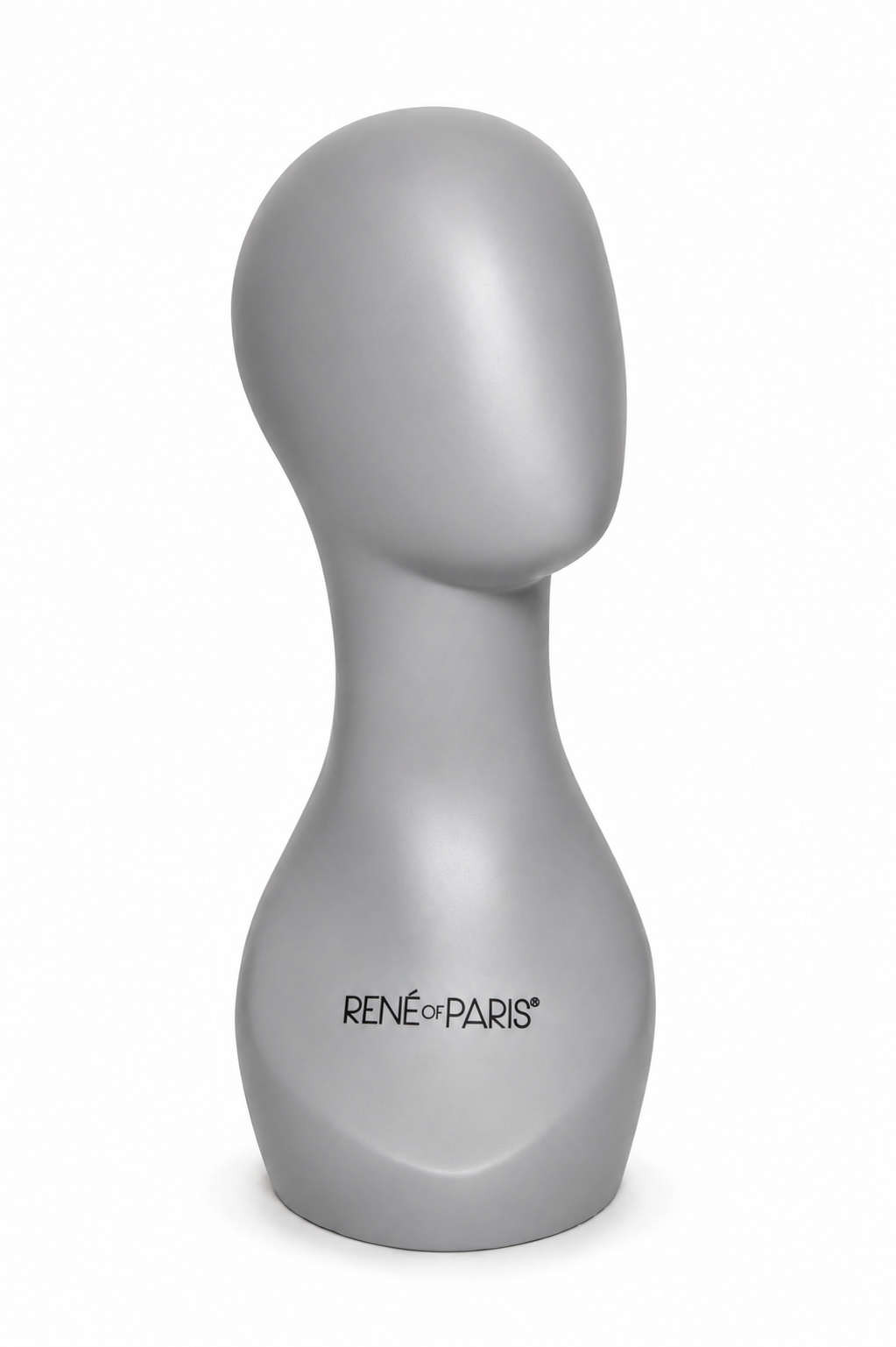 18 inch grey mannequin head with logo