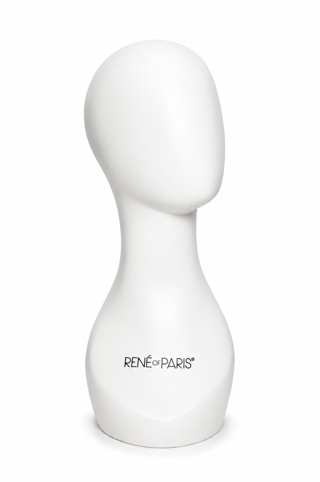 18 inch white mannequin head with logo