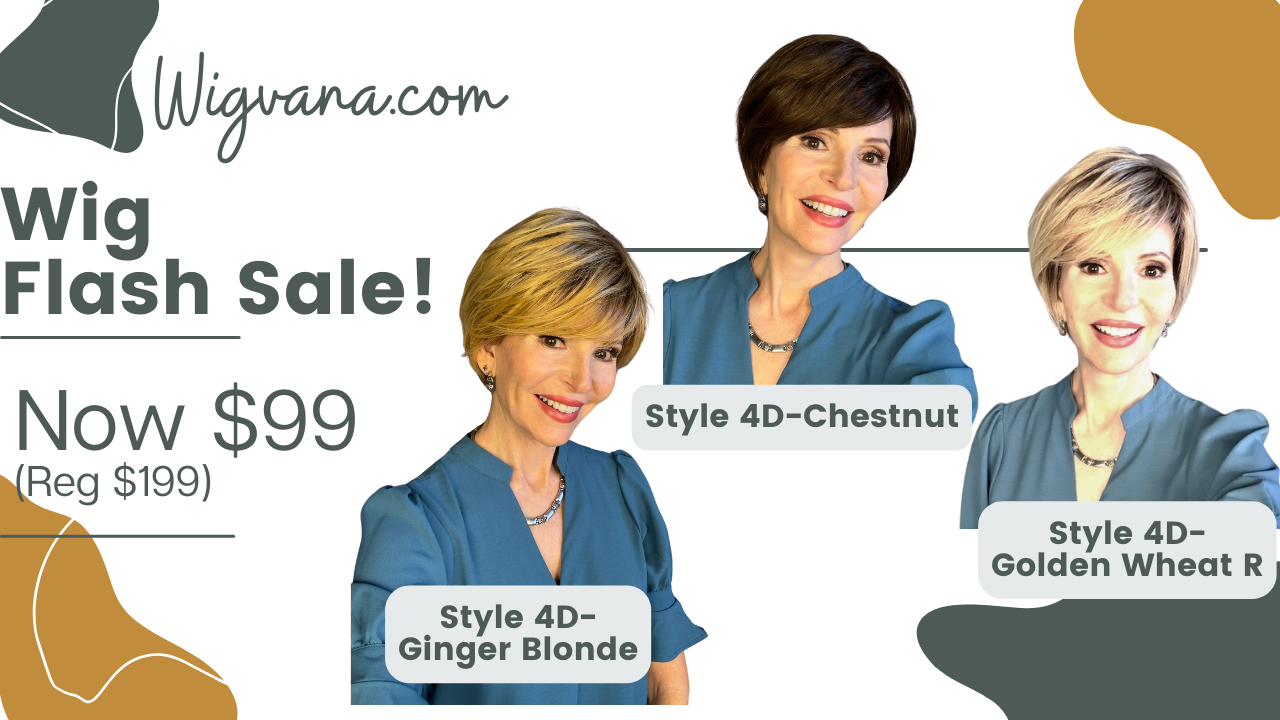 Wig Flash Sale-Style 4D (HURRY, only THREE wigs are available, each in a different color. Once these wigs are sold, the inventory is GONE!)