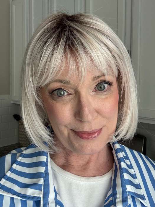 SING by ELLEN WILLE in PLATIN BLONDE ROOTED | Pure White, Pearl Platinum, and Winter White with Shaded Roots