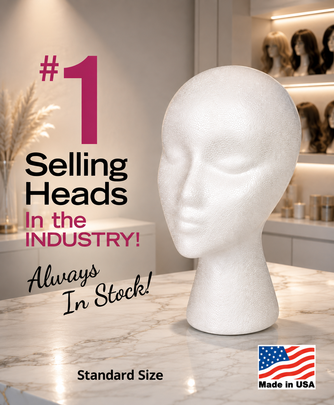Face Styro Head Standard
