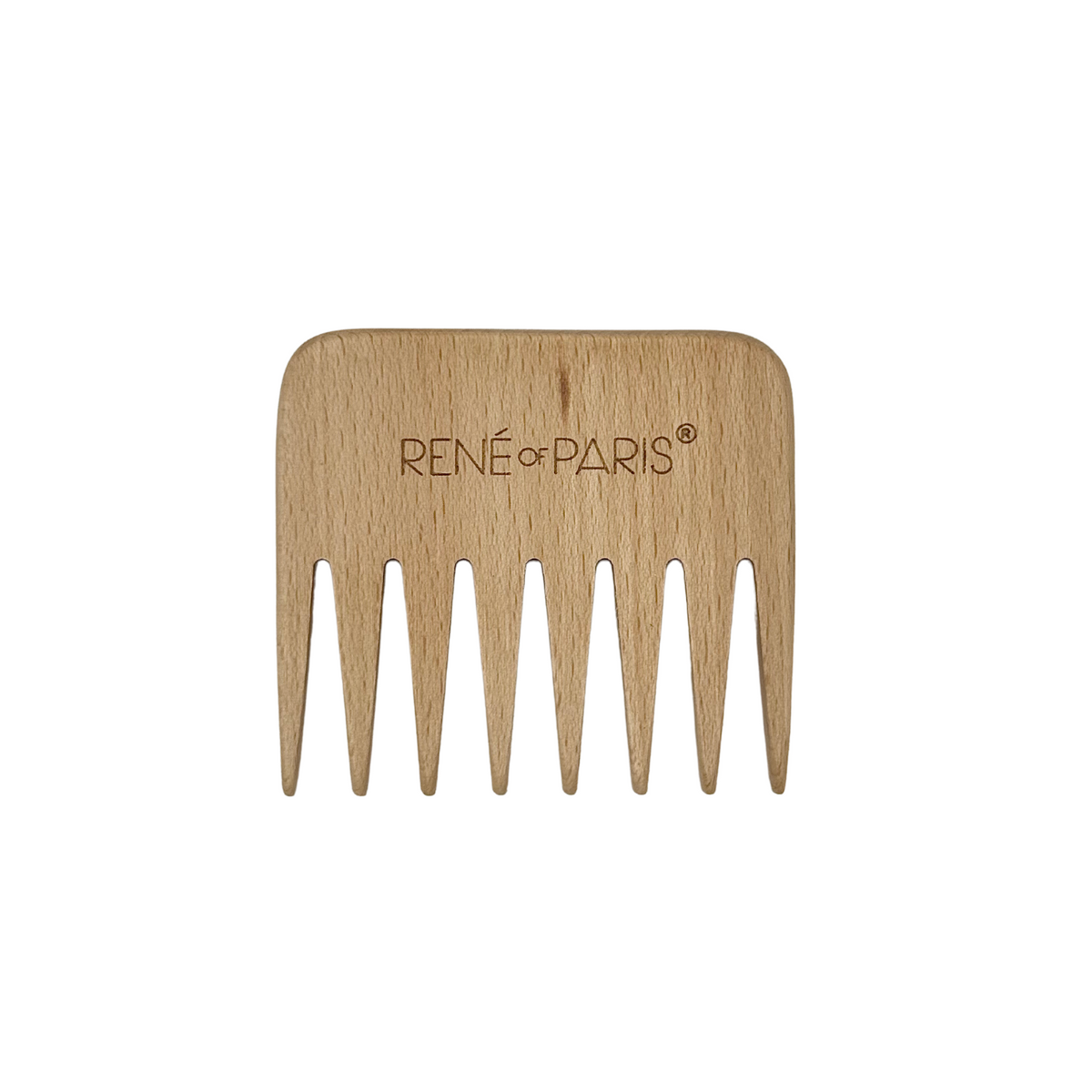 Wide tooth wooden comb