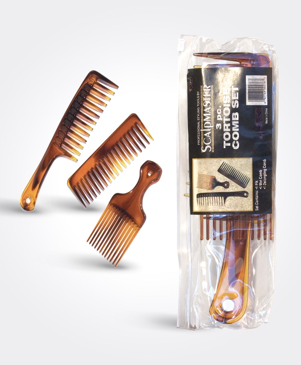 3 Pc. Tortoise Comb Set
