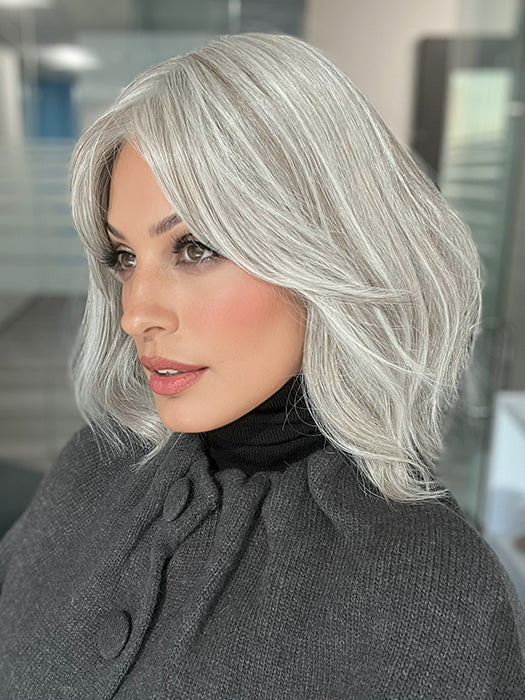 Hollie Petite by Jon Renau - side view, soft wispy bangs and gentle waves