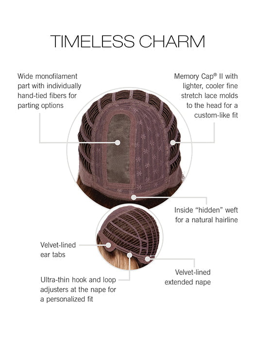 Timeless Charm by Raquel Welch - Mono Part, Wefted Cap Construction
