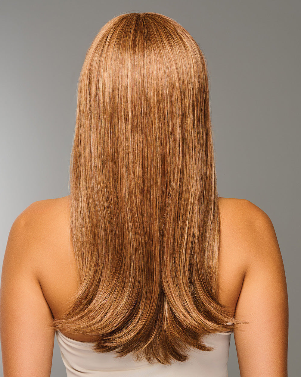 Model is wearing Sleek Sophistication by Raquel Welch in RL30/27 Rusty Auburn