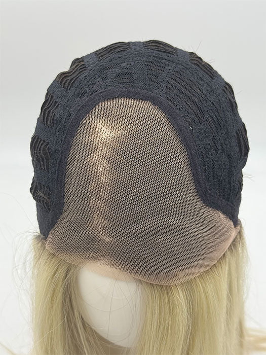 Roxie by Rene of Paris - cap construction diagram, Wefted Lace Part Extended Lace Front