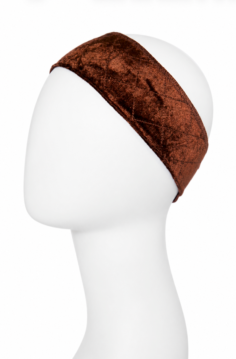 2-sided velvet wig grip in brown
