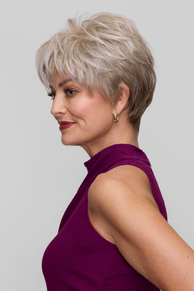 Petite Tess by Jon Renau. (Light Density, lace front & monofilament cap)