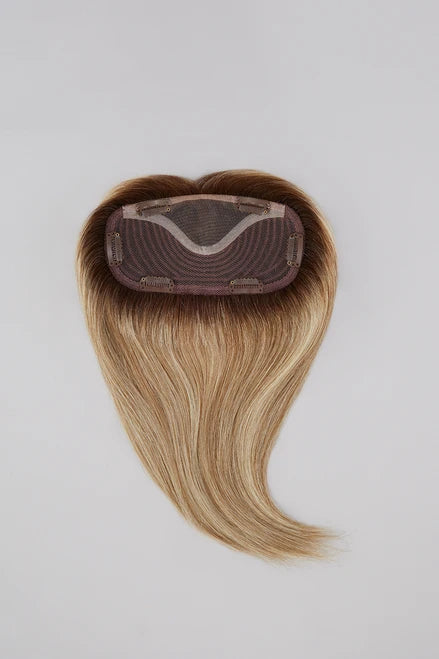 easiFringe Human Hair by Jon Renau in 12FS8 Shaded Praline, flat lay
