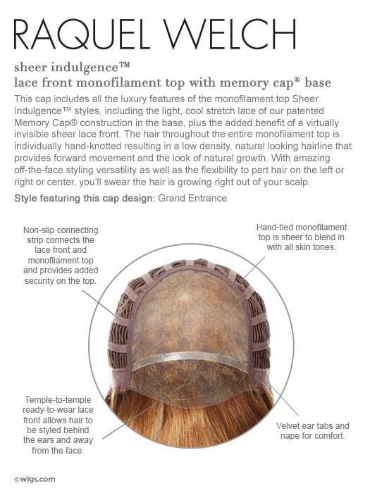 Success Story by Raquel Welch - Sheer Indulgence Lace Front, Monofilament Top, Memory Cap Construction