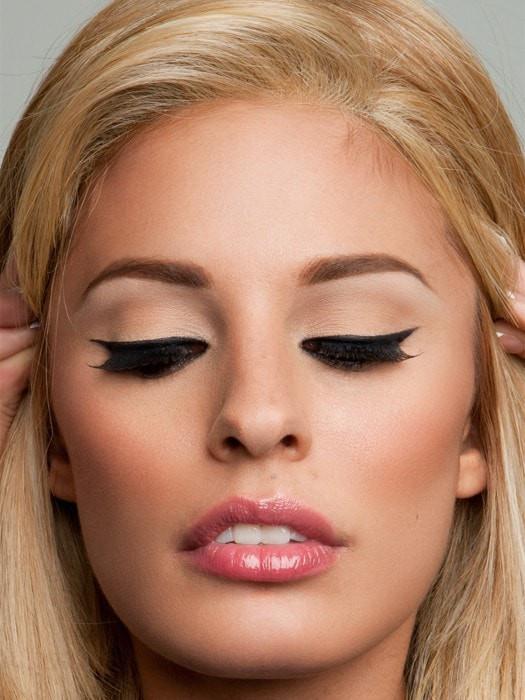 Sheer Indulgence lace front with monofilament top and 4 pressure-sensitive clips for a secure fit